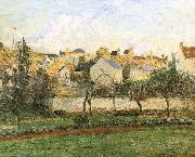 Camille Pissarro Pang plans under sunset Schwarz oil painting artist